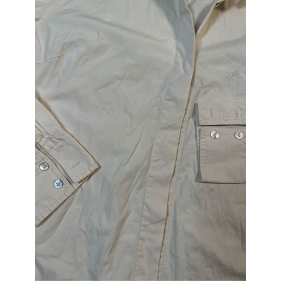 Vintage 70s Blue Willi’s Button Down Pearl Button White Collar Longsleeve Sz Med - Picture 5 of 11